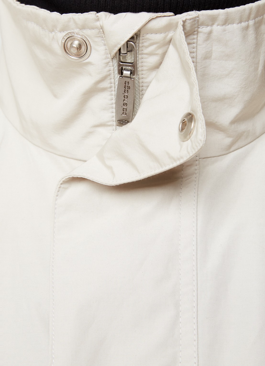 Balenciaga Minimal oversized jack met opstaande kraag  - detail 5 beige