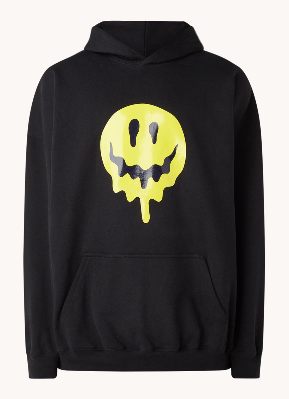 Balenciaga Oversized hoodie met front- en backprint - voorkant 2 zwart