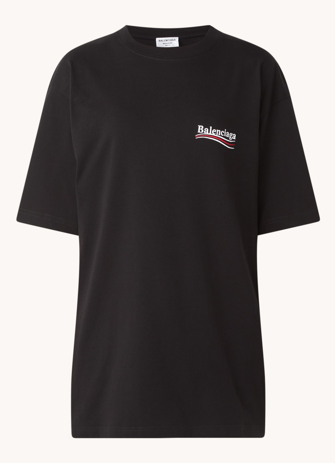 Balenciaga Political Campaign T-shirt met logo- en backprint - voorkant 4 zwart