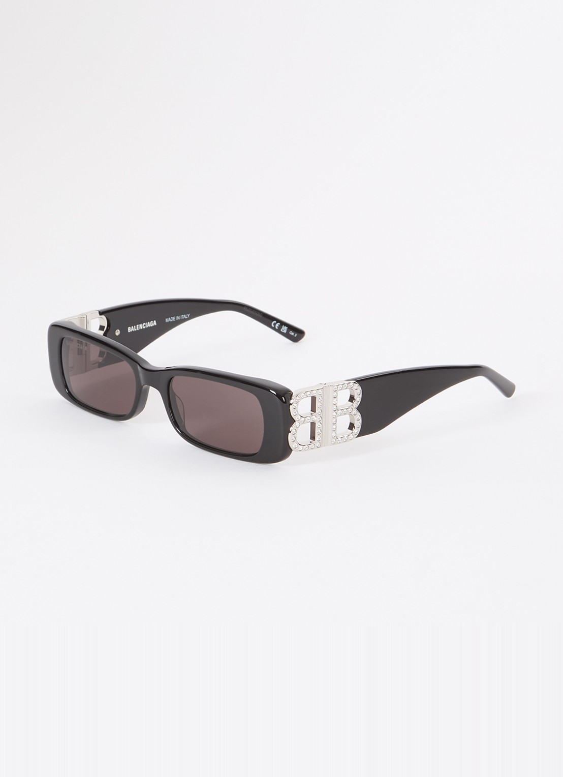 Balenciaga Retro zonnebril BB0096S - voorkant zwart