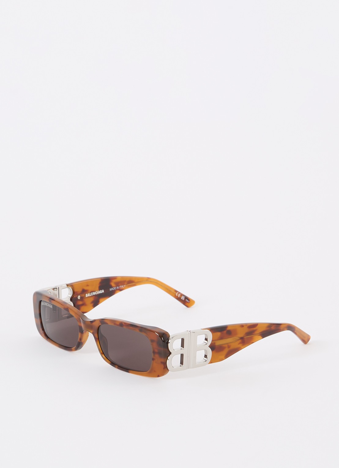 Balenciaga Retro zonnebril BB0096S - voorkant roestbruin