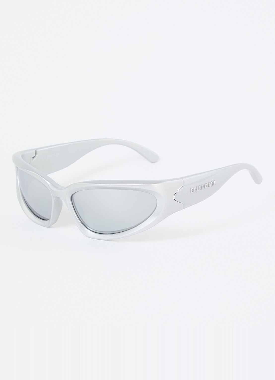 Balenciaga Retro zonnebril BB0157S - voorkant zilver