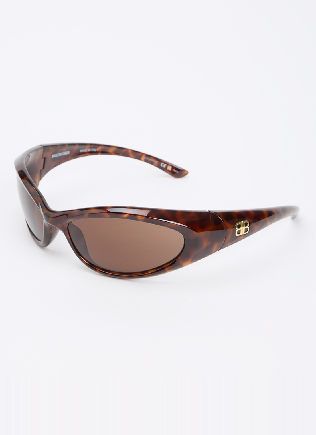 Balenciaga Retro zonnebril BB0384S - voorkant donkerbruin
