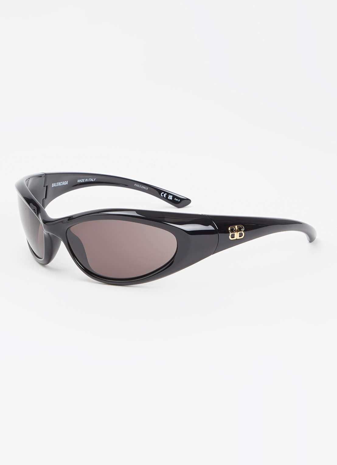 Balenciaga Retro zonnebril BB0384S - voorkant zwart