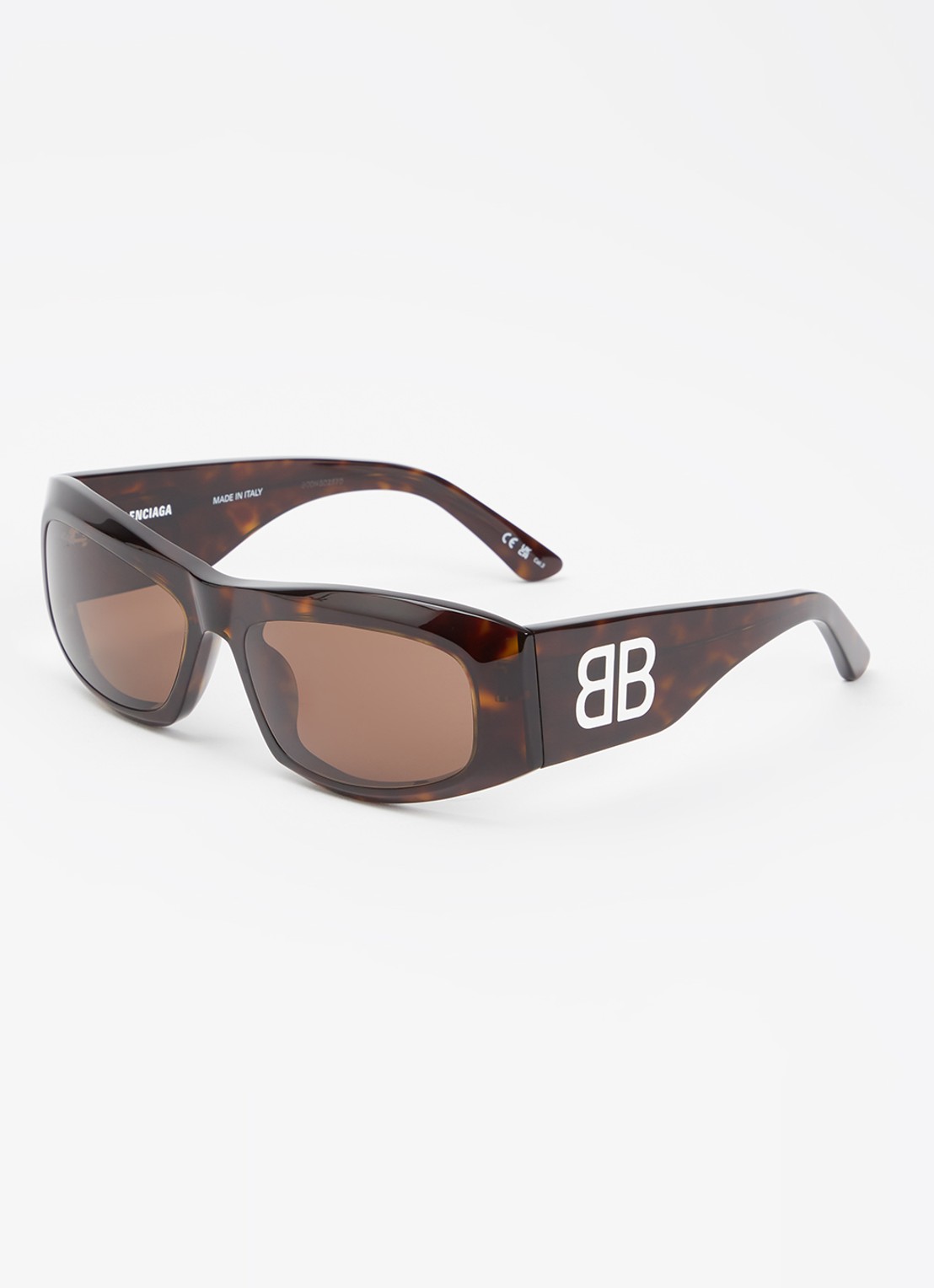 Balenciaga Retro zonnebril BB0395S - voorkant 4 donkerbruin