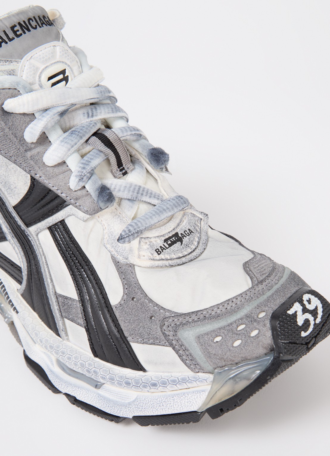 Balenciaga Runner sneaker met logo - detail 4 grijs