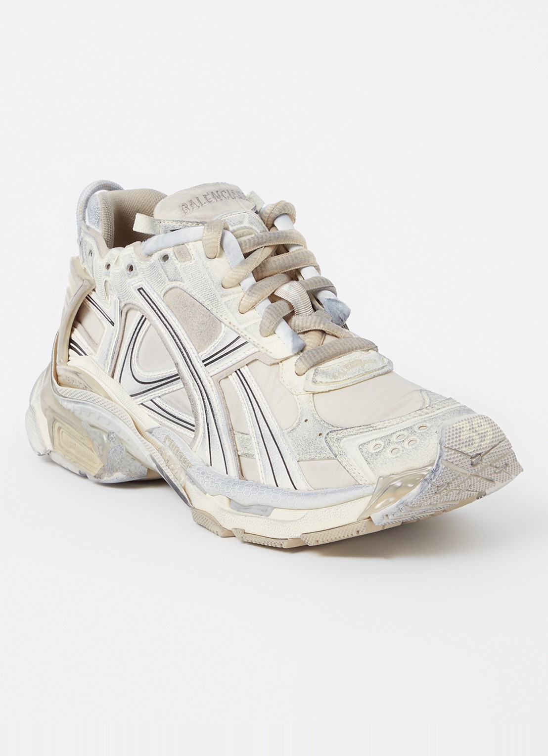 Balenciaga Runner sneaker met logo - voorkant 2 beige