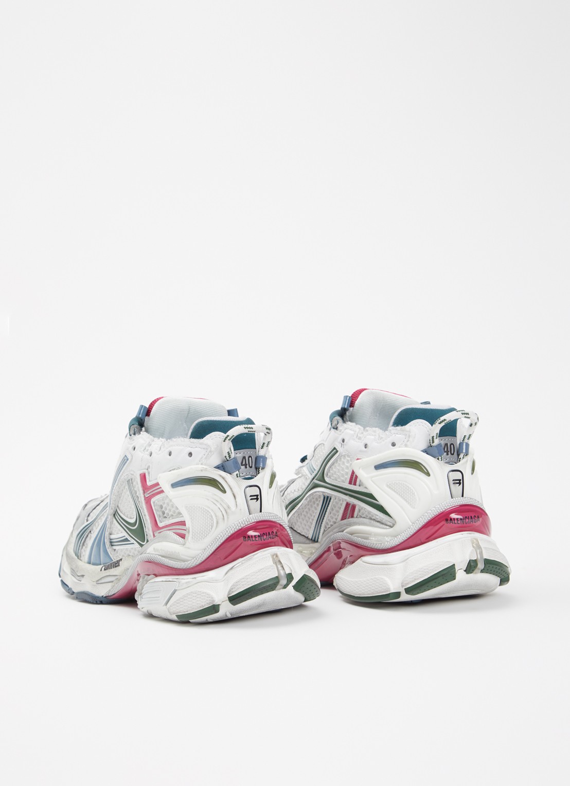 Balenciaga Runner sneaker met mesh details - achterkant 6 roze