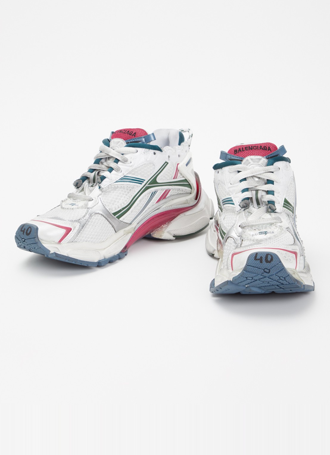 Balenciaga Runner sneaker met mesh details - detail roze