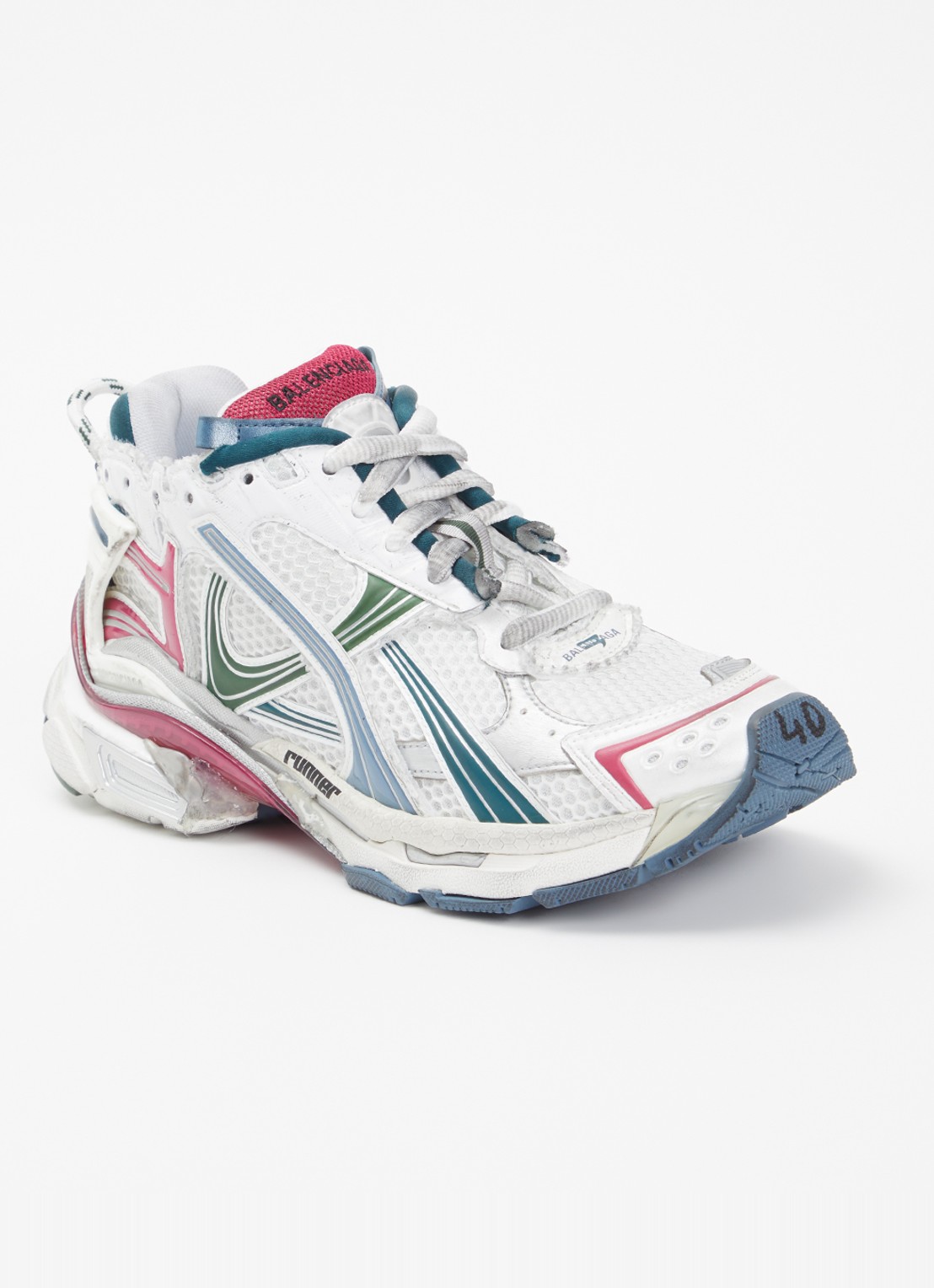 Balenciaga Runner sneaker met mesh details - voorkant 5 roze
