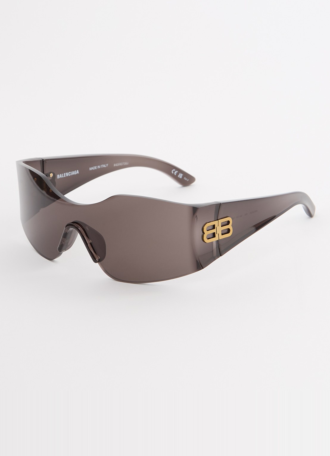 Balenciaga Shield zonnebril BB0292S - voorkant donkergrijs