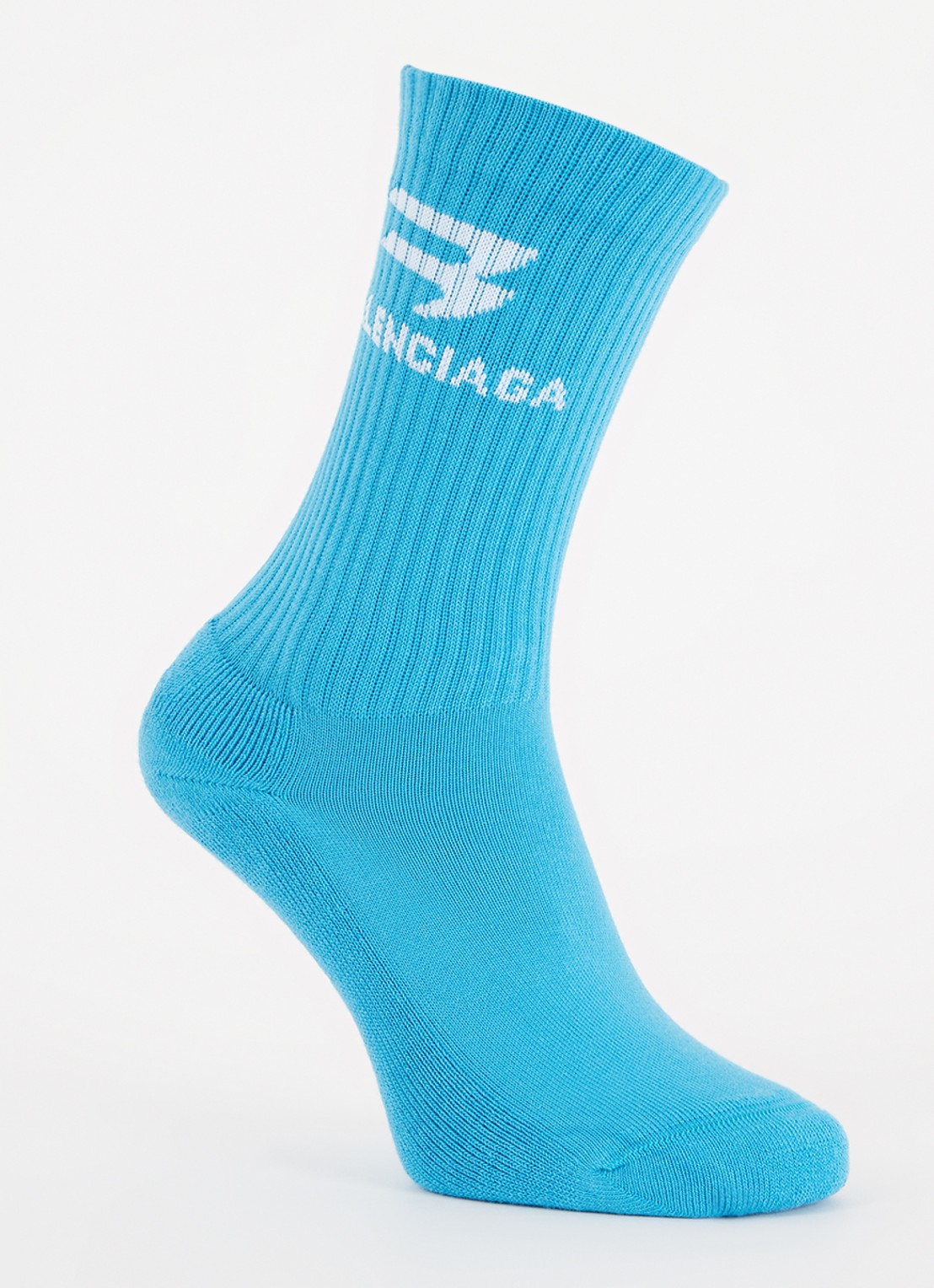 Balenciaga Sokken met logo - voorkant blauw