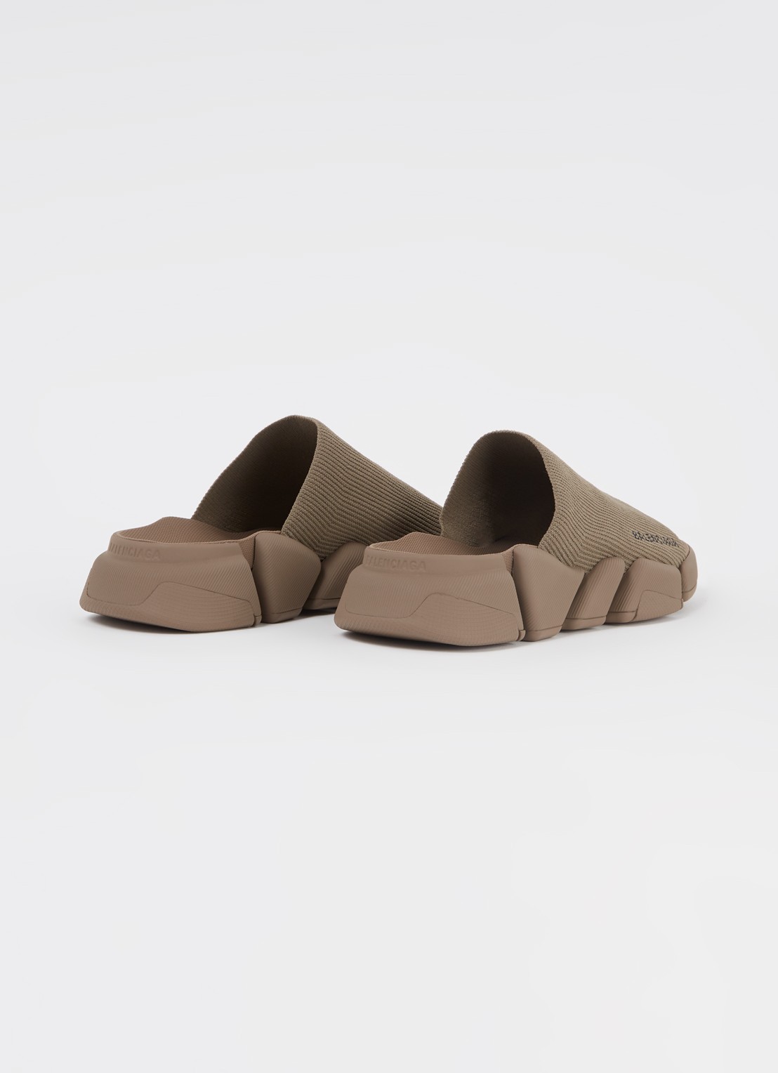 Balenciaga Speed 2.0 slipper met gebreid bovenwerk - detail 2 khaki