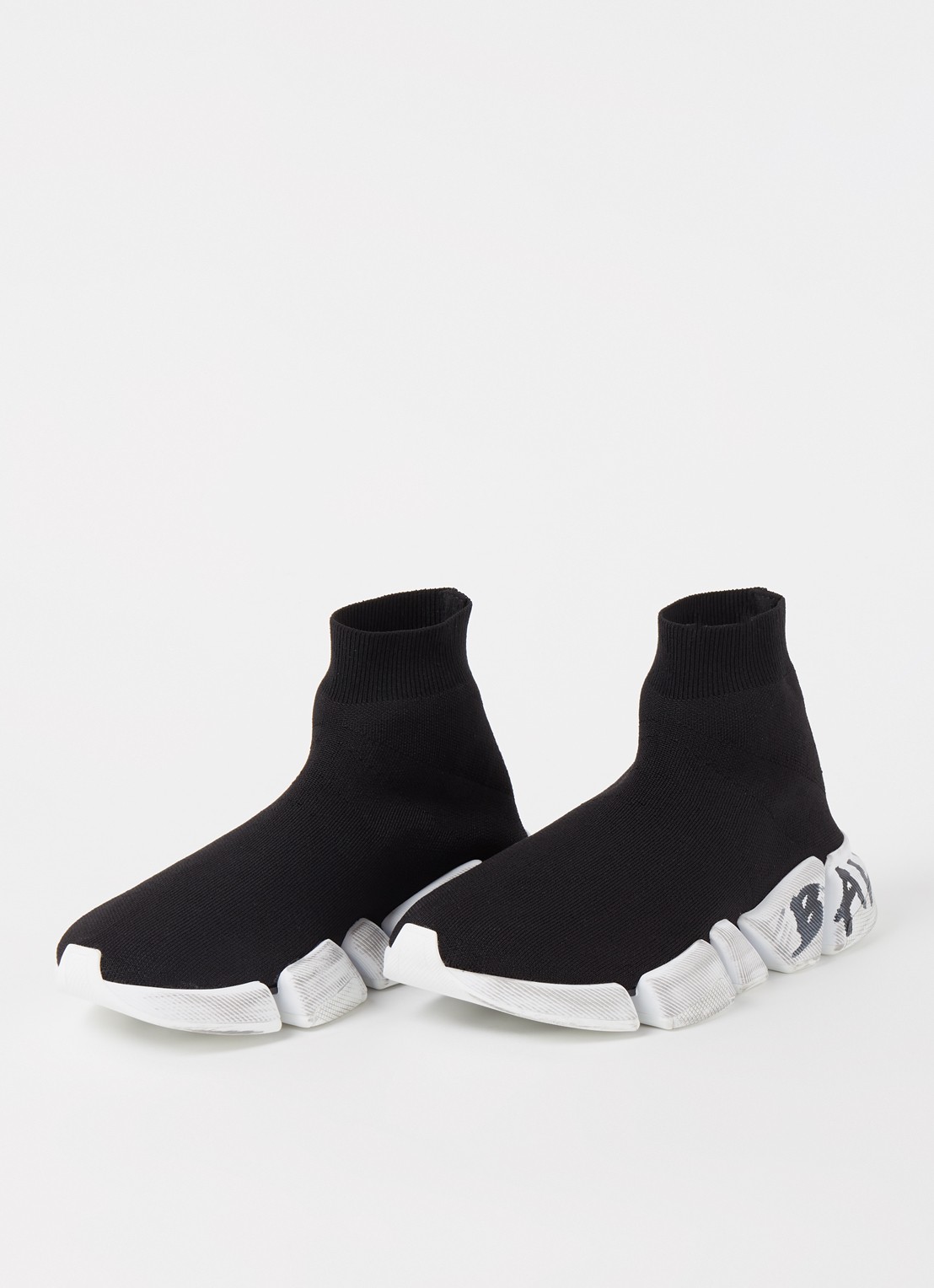 Balenciaga Speed 2.0 Trainer met gebreid bovenwerk - detail zwart