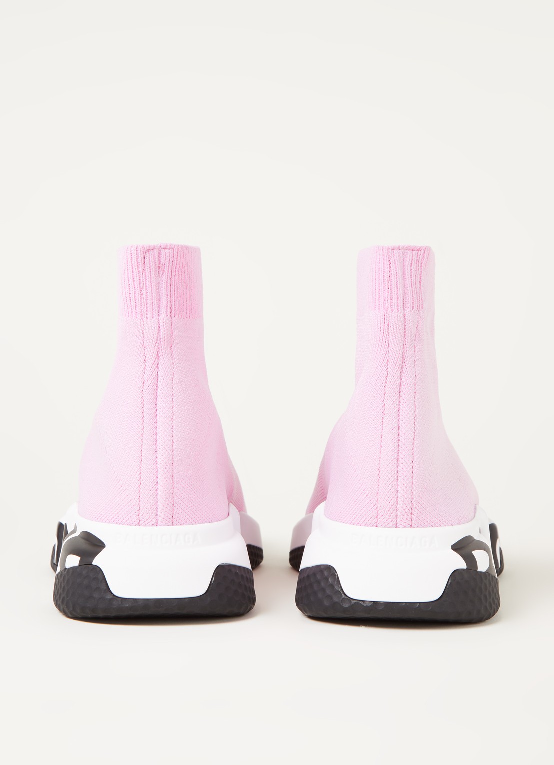 Balenciaga Speed Trainer Graffiti sneaker met gebreid bovenwerk - detail 3 lichtroze