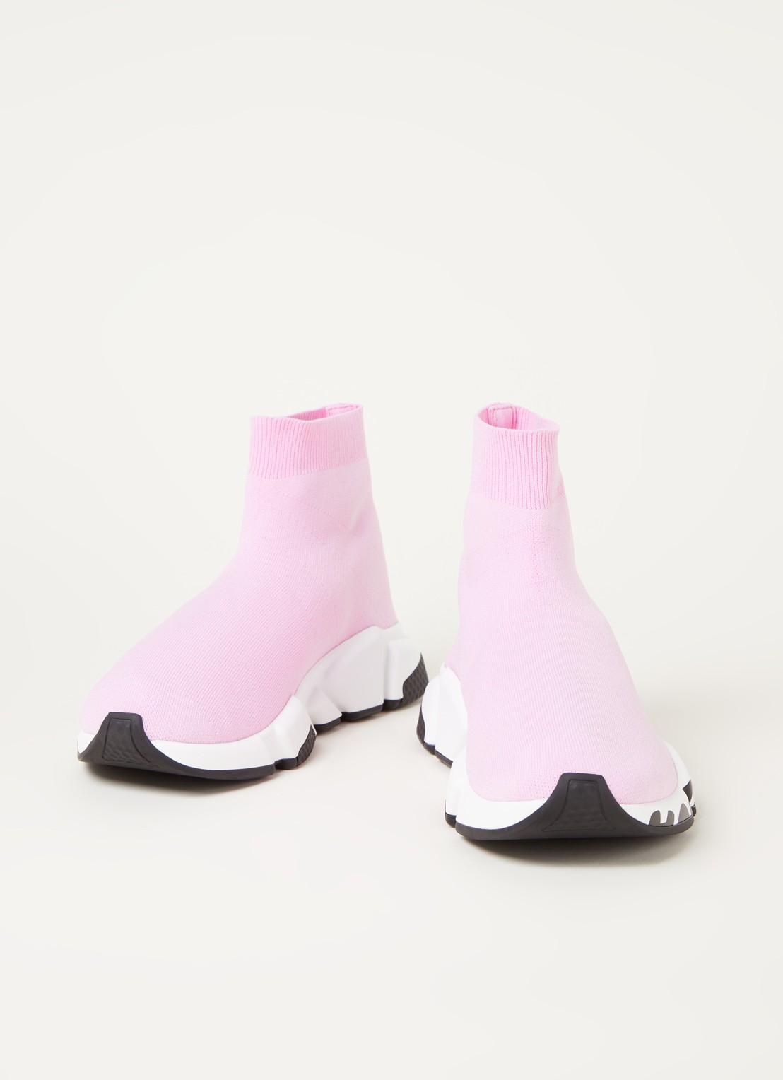 Balenciaga Speed Trainer Graffiti sneaker met gebreid bovenwerk - detail 4 lichtroze