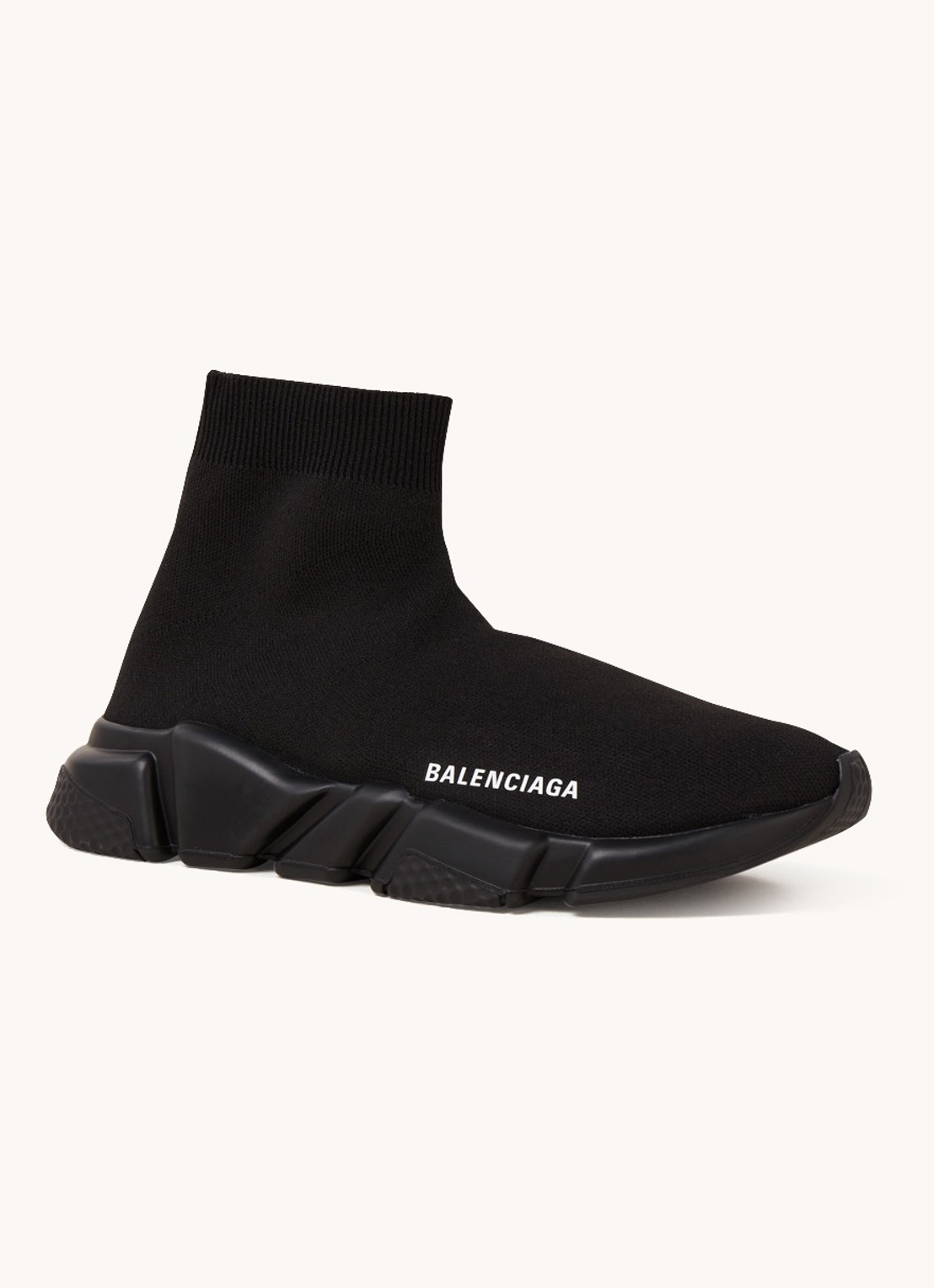 Balenciaga Speed Trainer met logo - voorkant 4 zwart