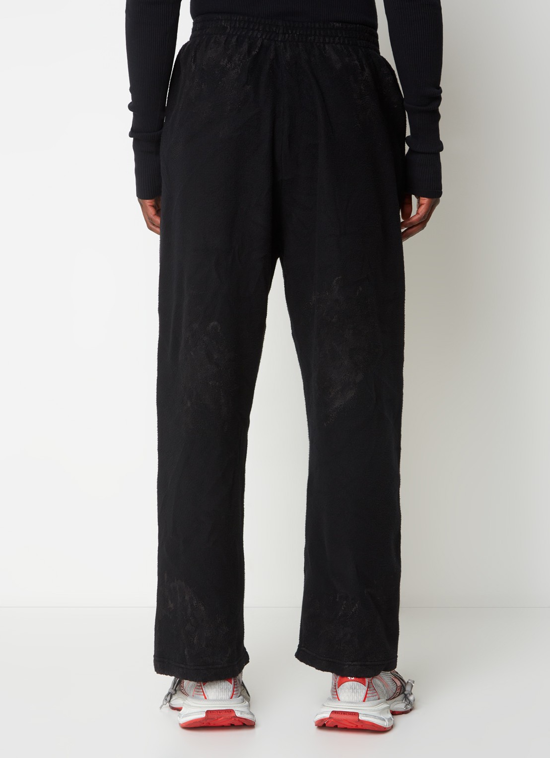 Balenciaga Straight leg joggingbroek met verwassen afwerking - achterkant 6 zwart