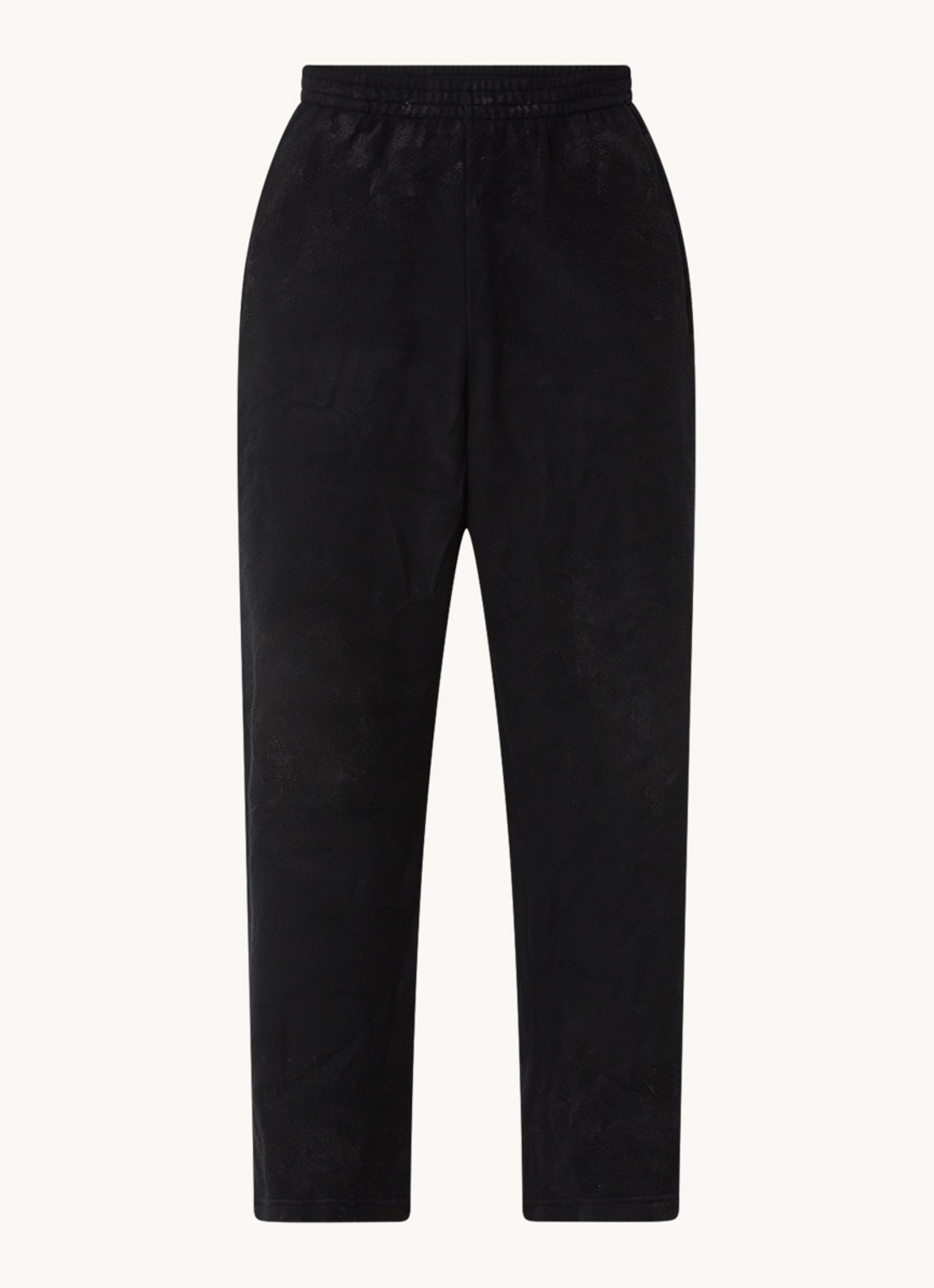 Balenciaga Straight leg joggingbroek met verwassen afwerking - voorkant zwart