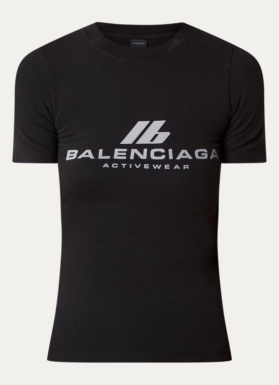 Balenciaga T-shirt met logoprint - voorkant 3 zwart