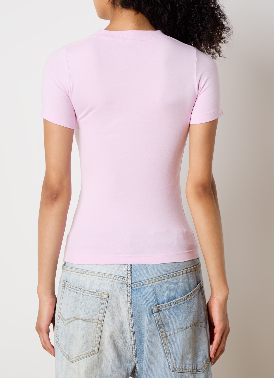 Balenciaga T-shirt met logoprint - achterkant roze