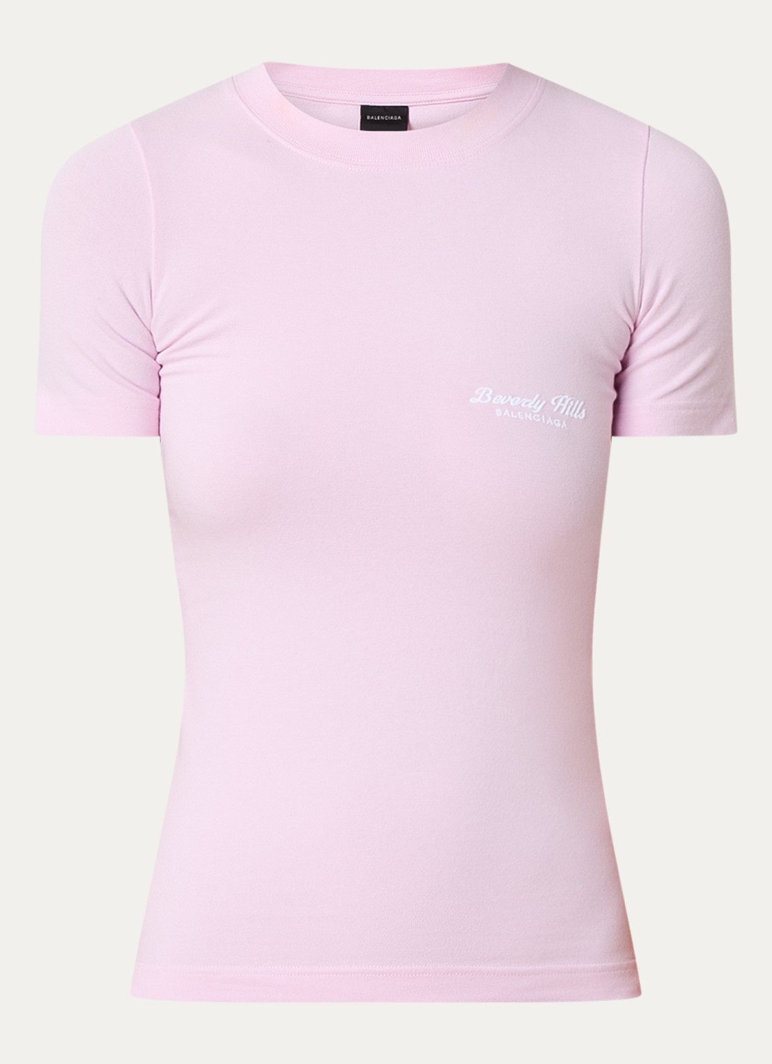 Balenciaga T-shirt met logoprint - voorkant 2 roze