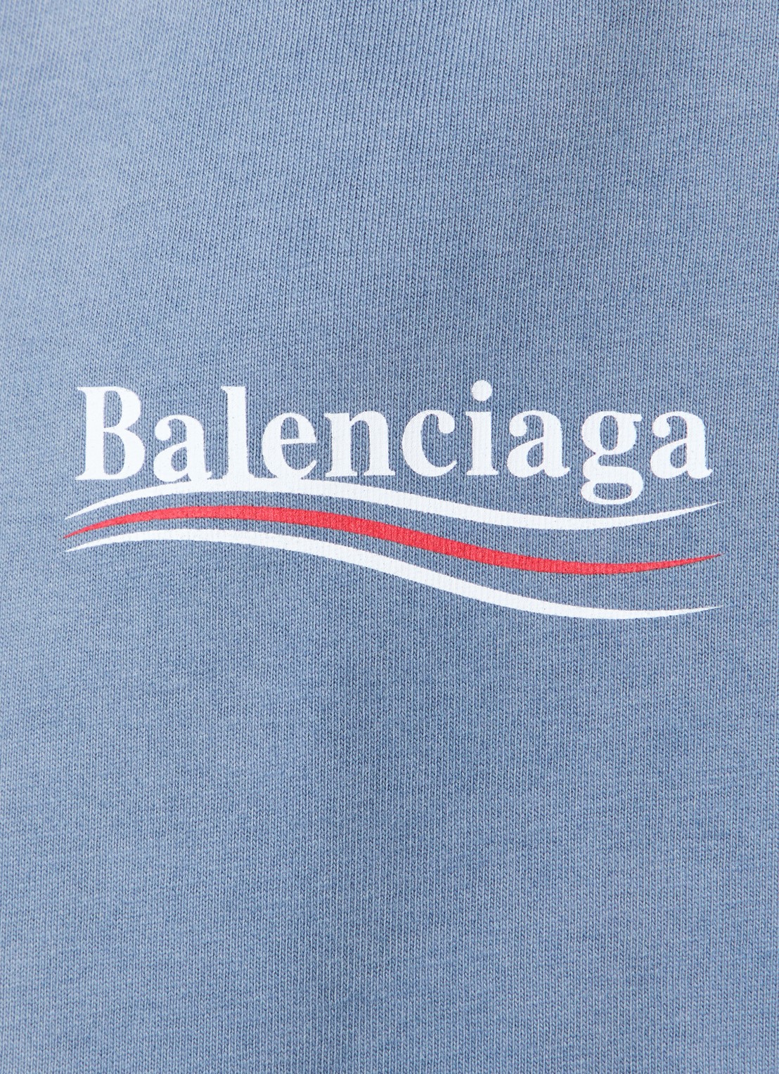 Balenciaga T-shirt met logoprint - detail 2 blauw