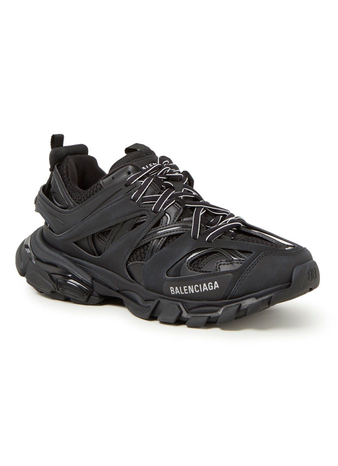 Balenciaga Track sneaker met mesh detalis - voorkant zwart