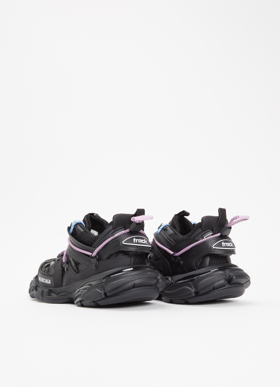 Balenciaga Track Trail Laces sneaker met mesh details - achterkant zwart