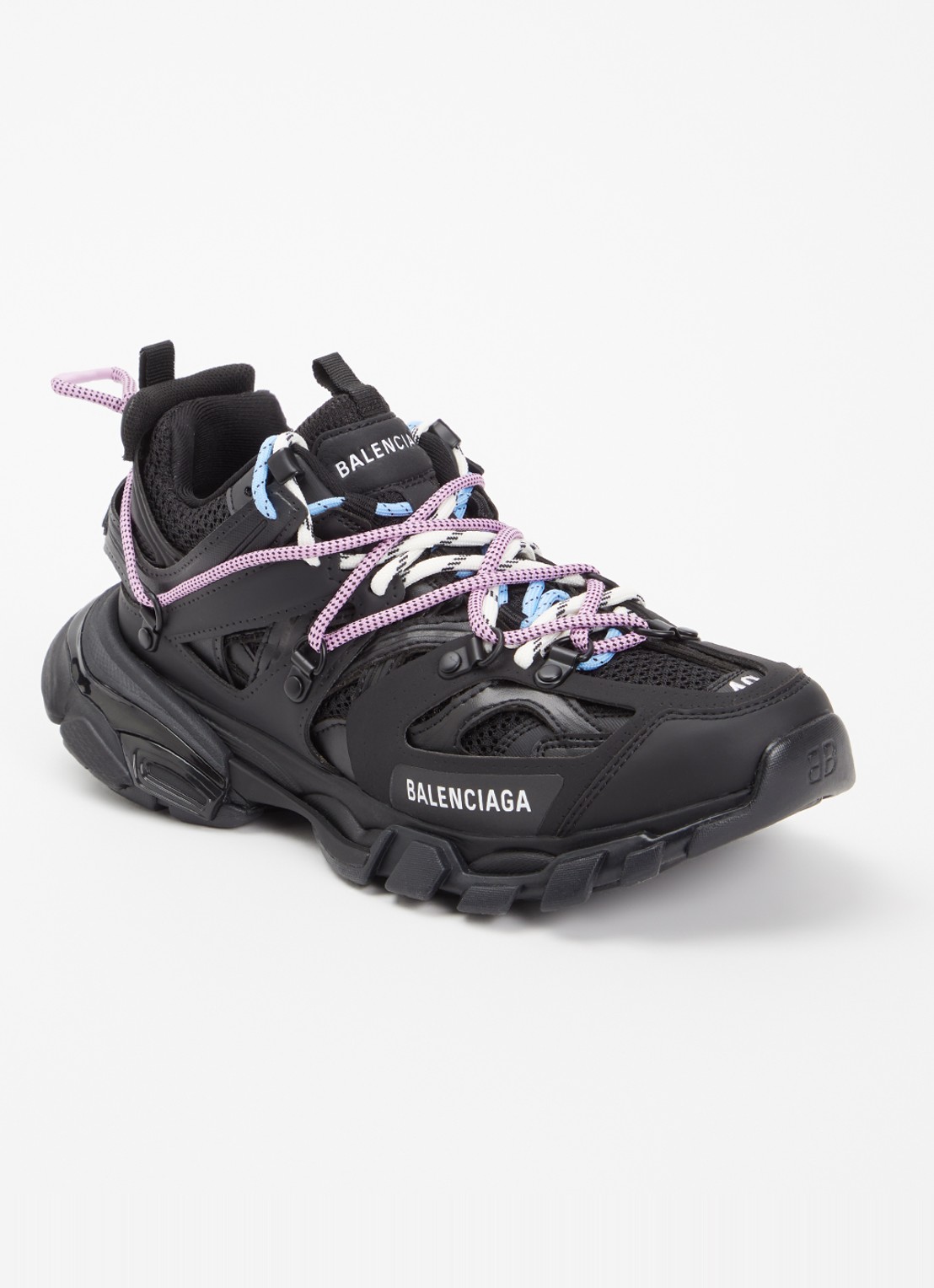 Balenciaga Track Trail Laces sneaker met mesh details - voorkant 2 zwart