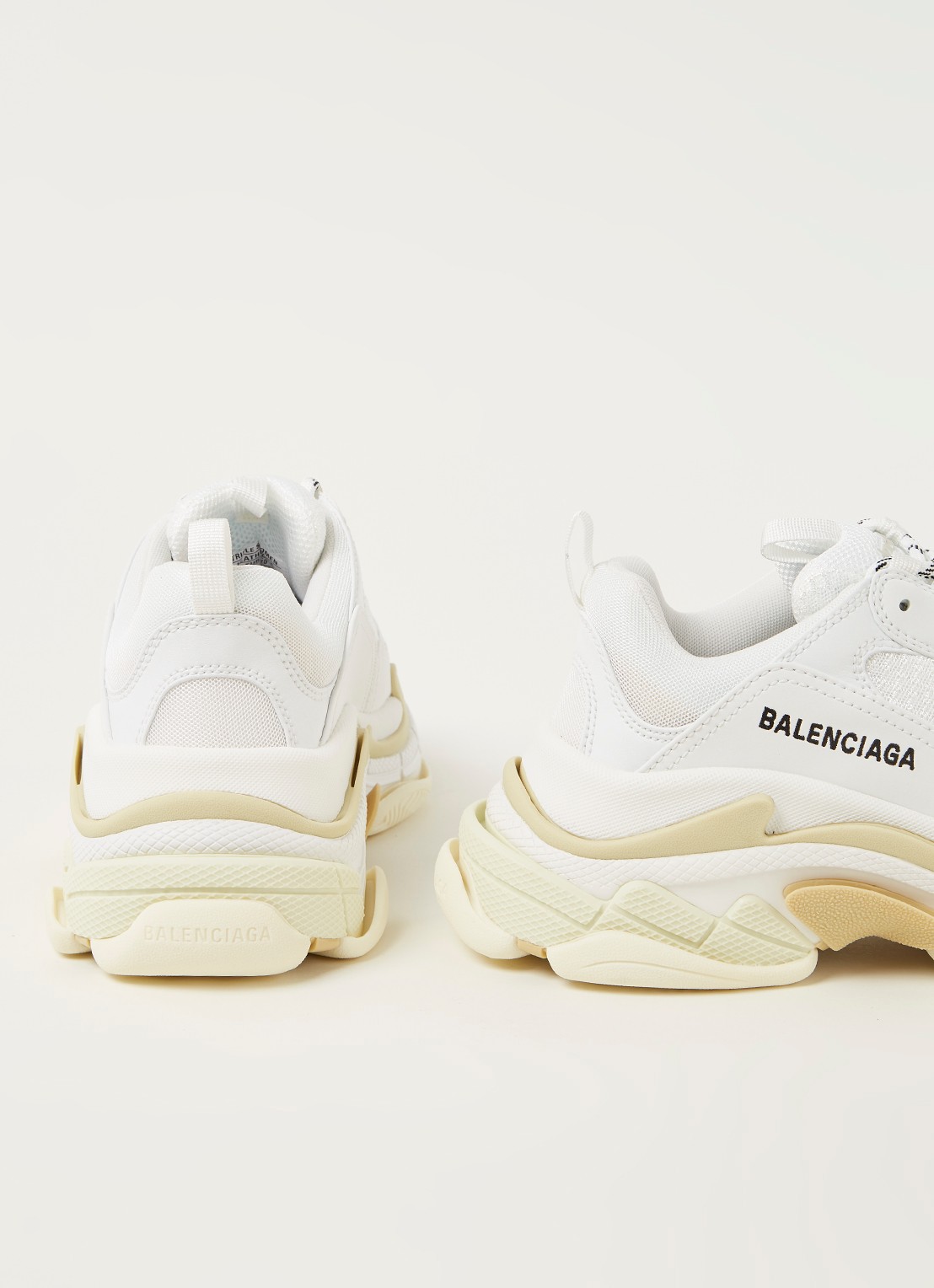 Balenciaga Triple S sneaker met mesh details - detail 3 wit