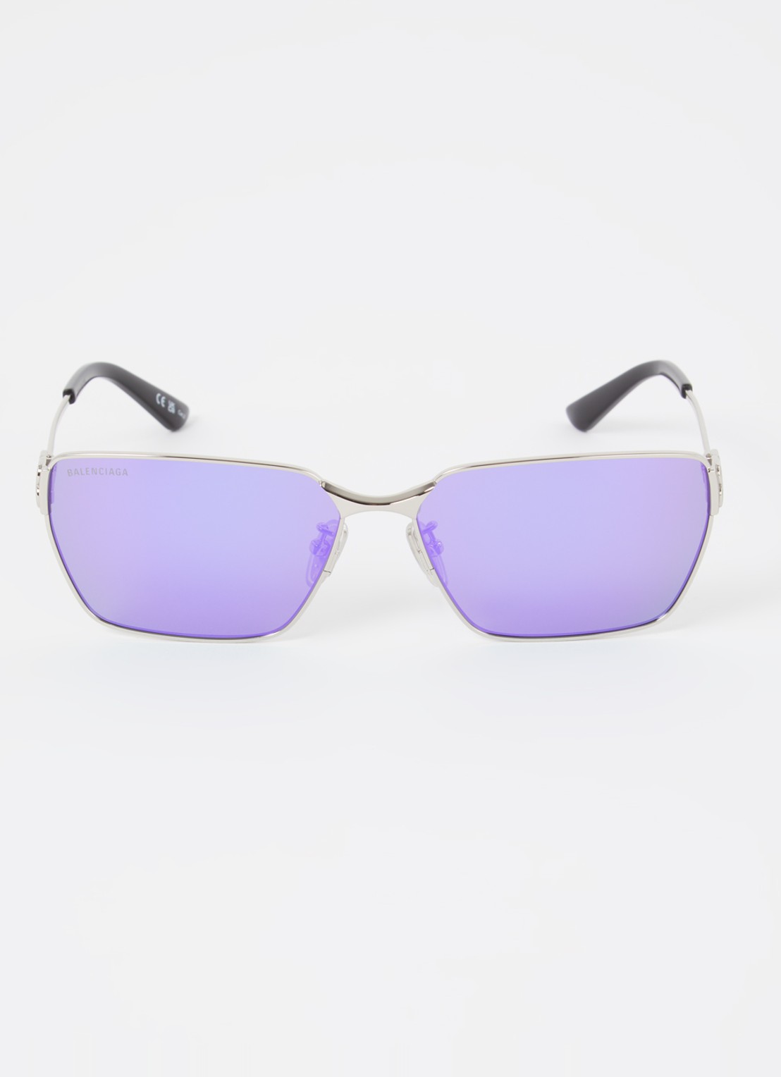 Balenciaga Wayfarer zonnebril BB0374SK - detail zilver