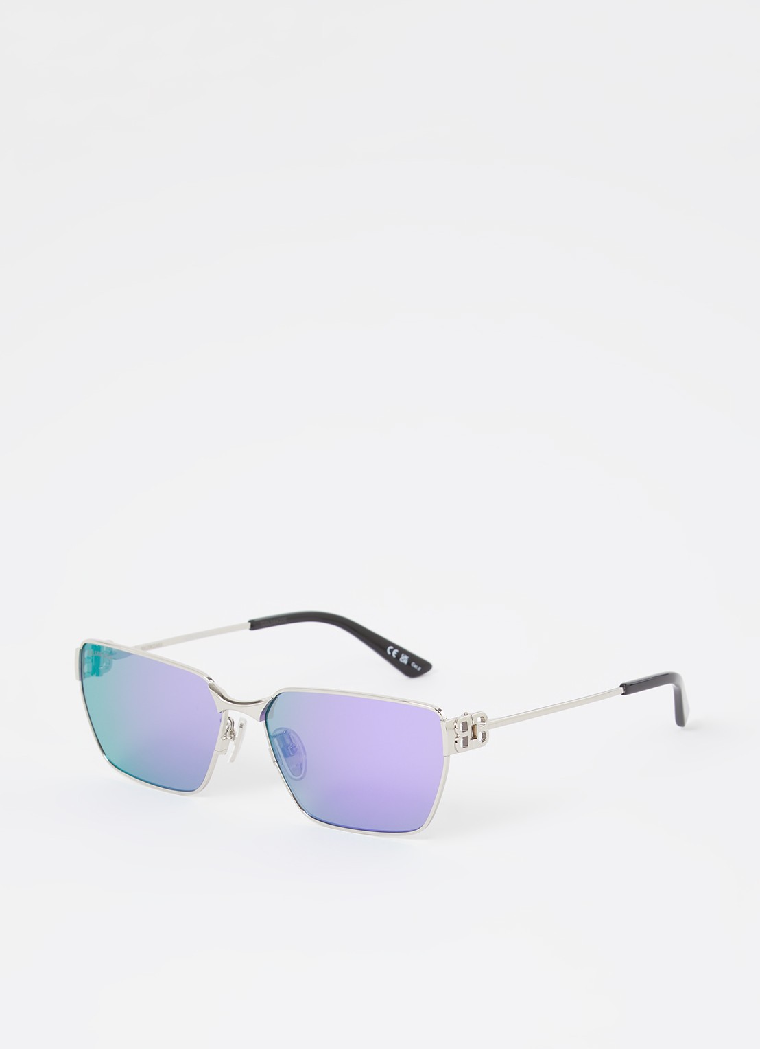 Balenciaga Wayfarer zonnebril BB0374SK - voorkant 4 zilver