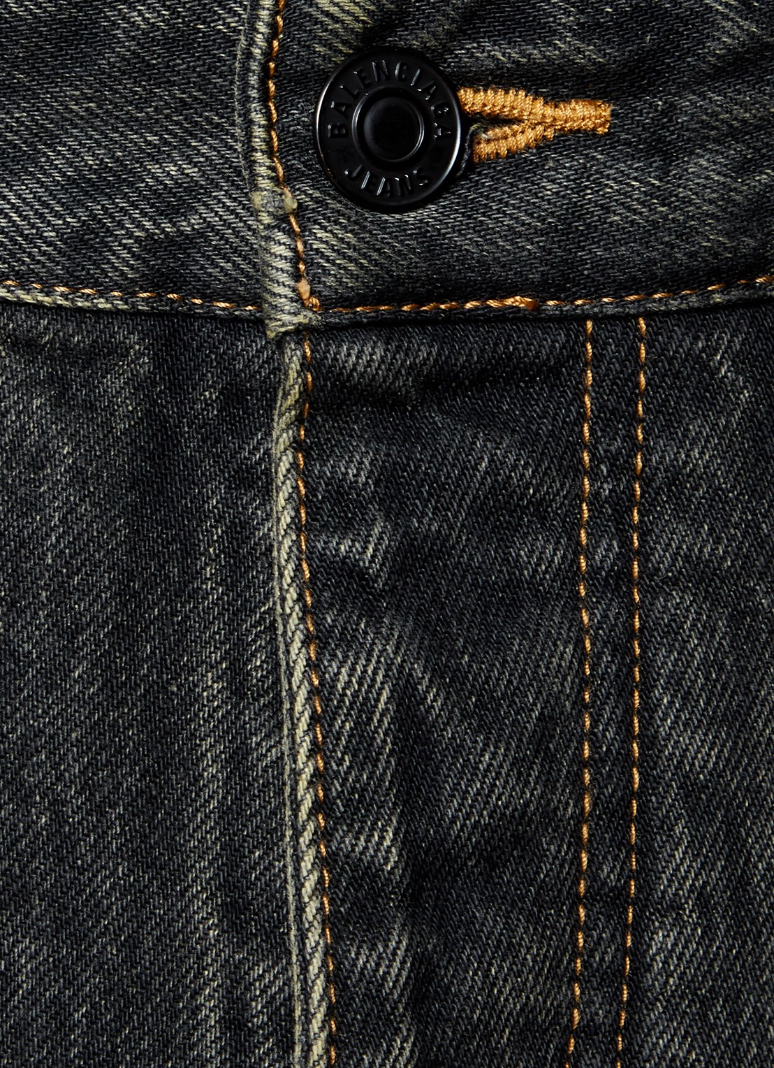 Balenciaga Wide leg jeans met donkere wassing - detail 4 indigo