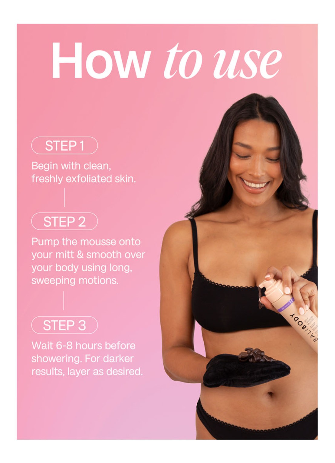 Bali Body Deep Violet Self Tanning Mouse - zelfbruiner - detail 6 deep violet