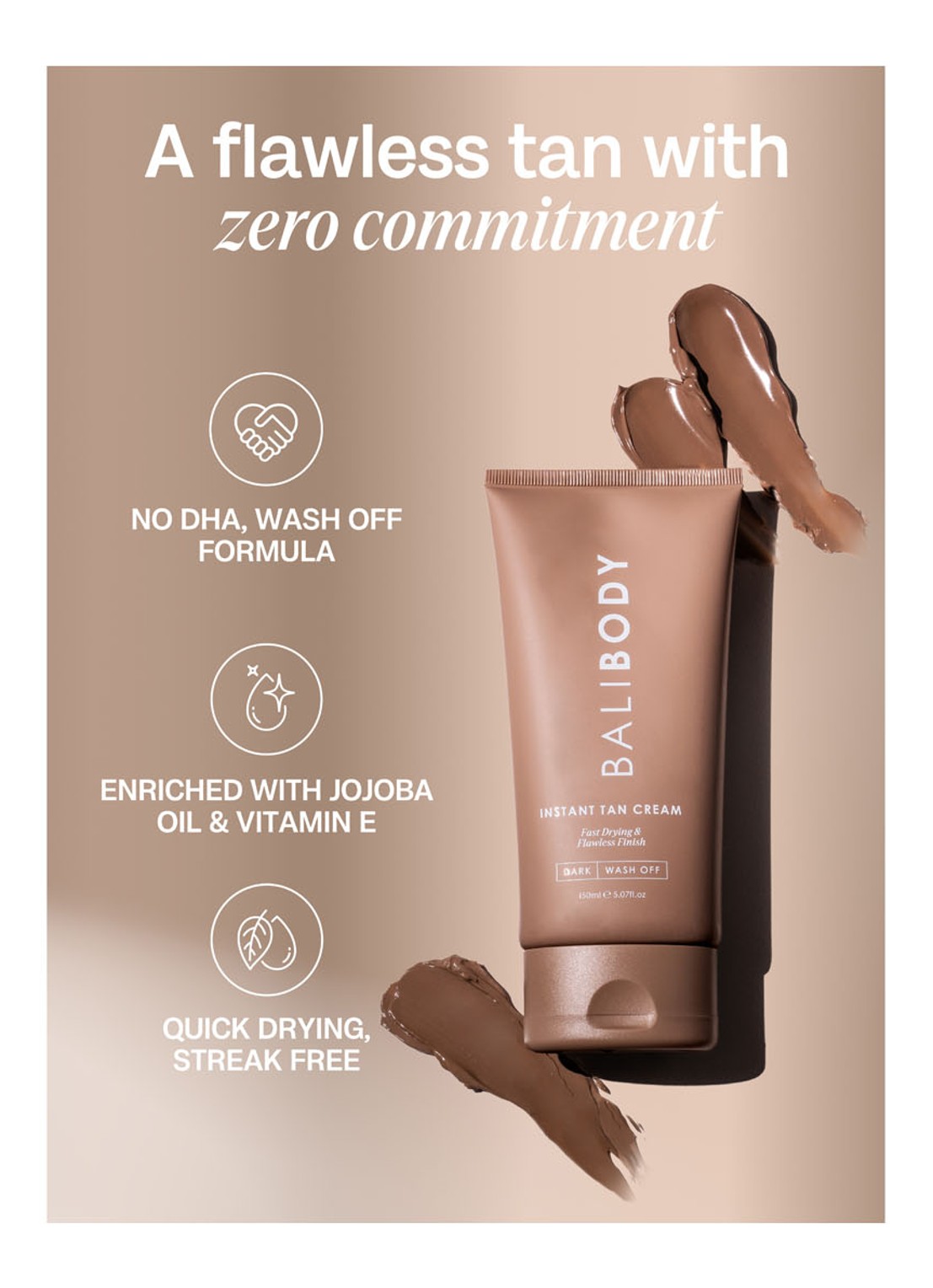 Bali Body Instant Tan Cream - zelfbruiner - detail 4 dark
