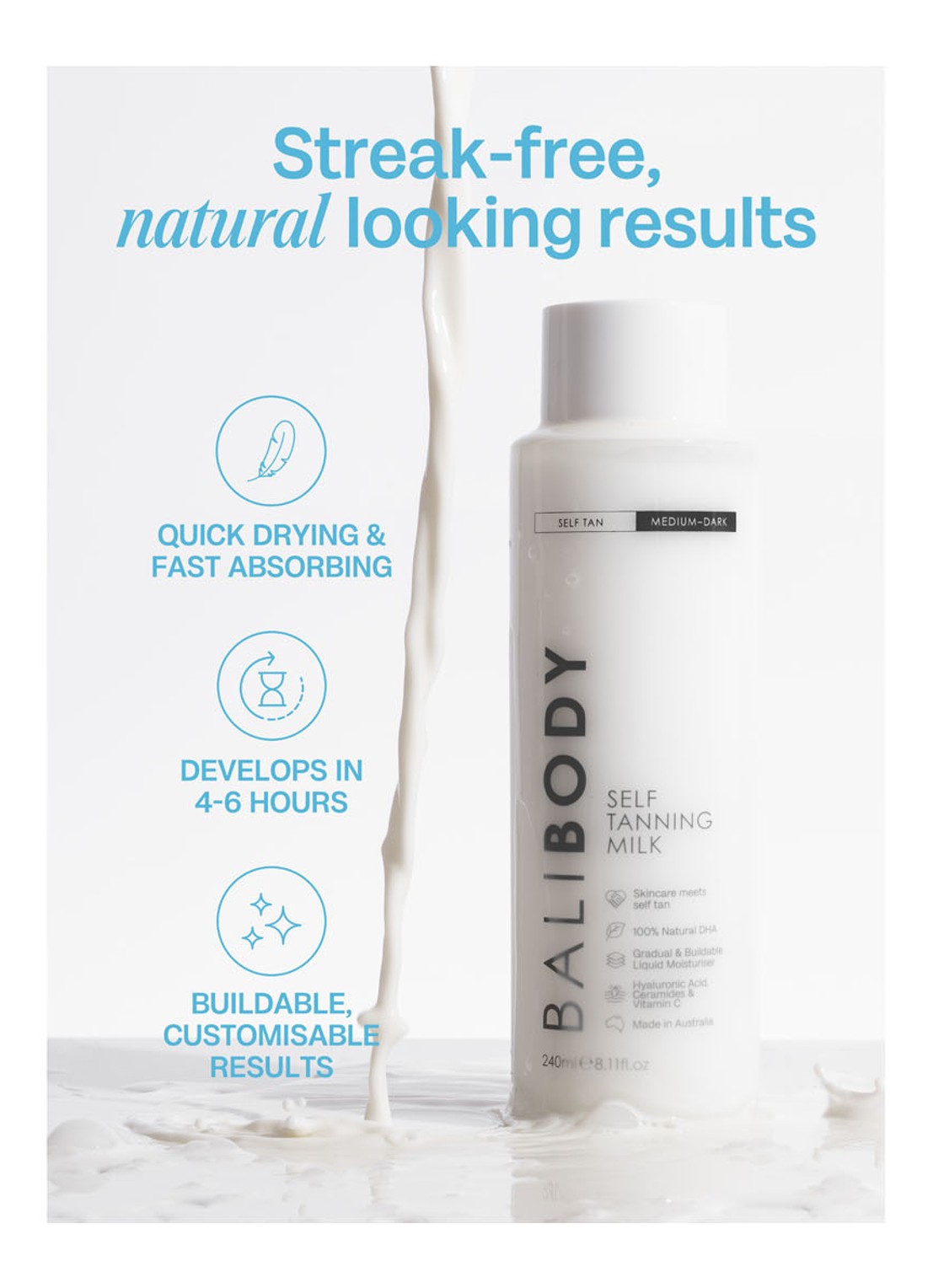 Bali Body Self Tanning Milk - zelfbruiner - detail 4 medium-dark