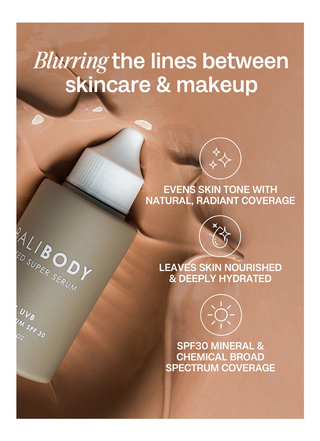 Bali Body Tinted Super Serum Natural SPF30 - zelfbruiner serum - detail 4 tan