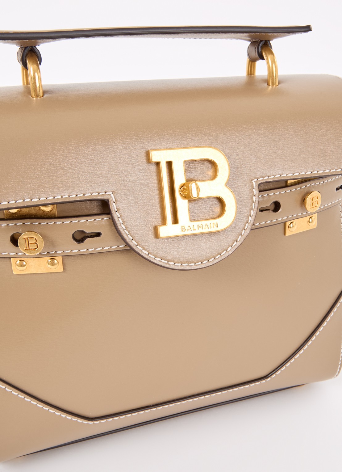 Balmain B-Buzz 23 handtas van kalfsleer - detail 7 zand