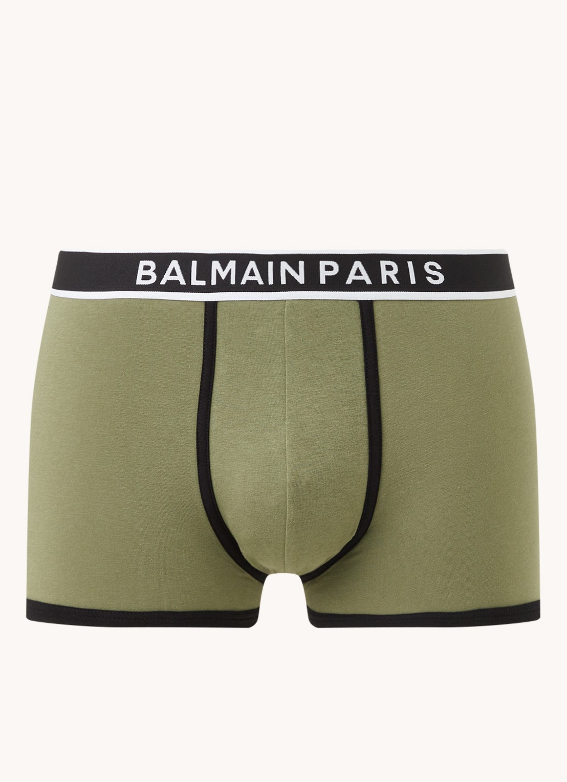 Balmain Boxershort met logoband - voorkant donkerkhaki