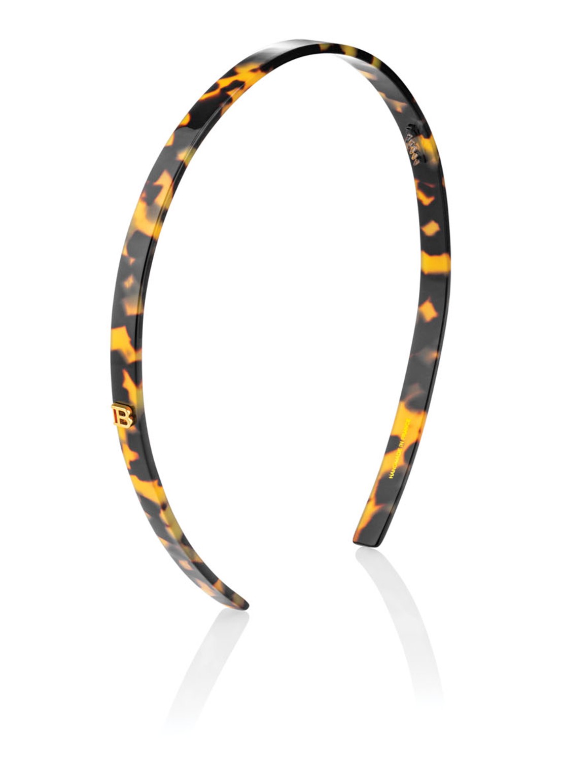 Balmain Cellulose Acetate Headband - haarband - voorkant tortoise shell small