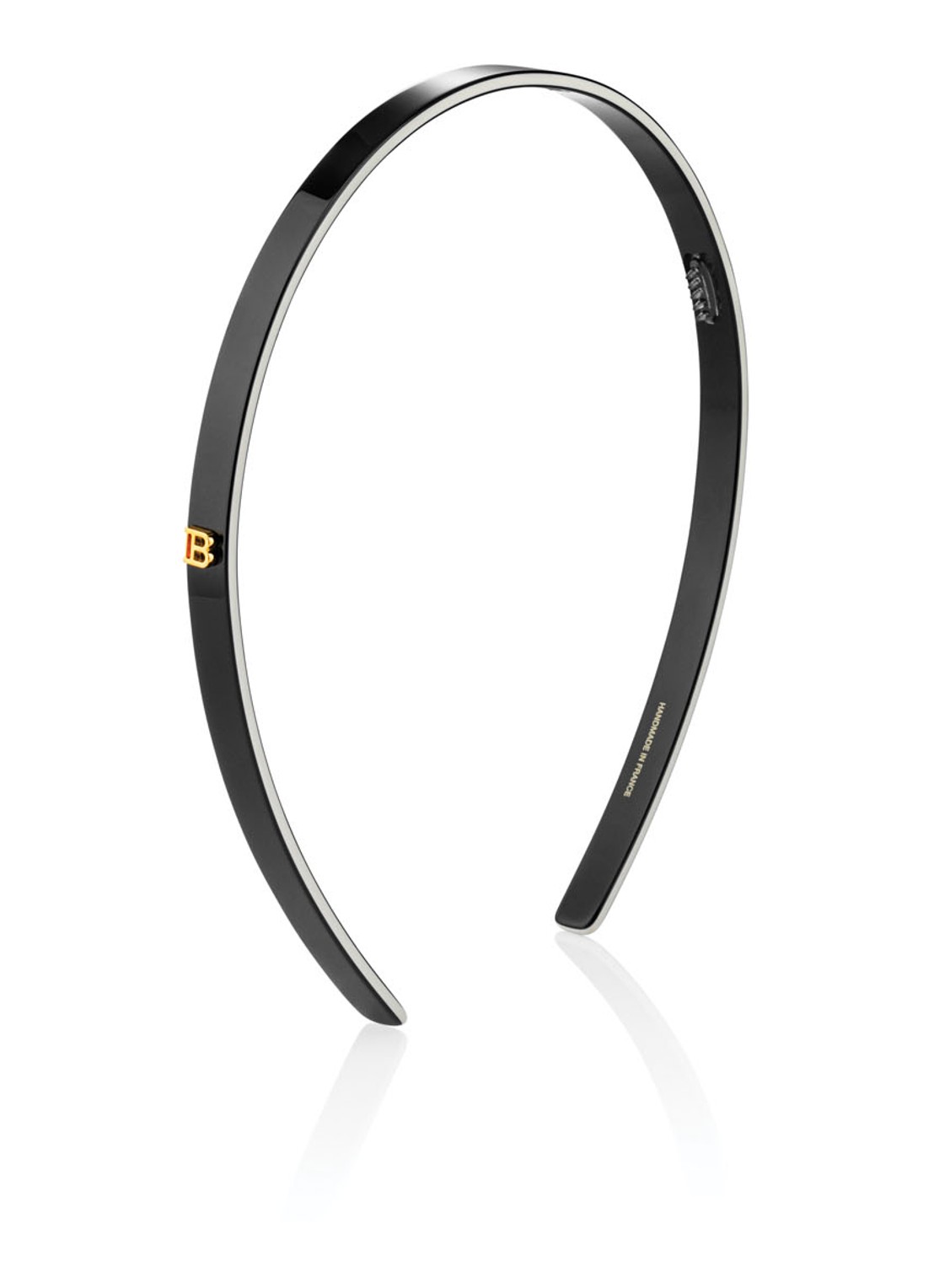 Balmain Cellulose Acetate Headband - haarband - voorkant black/white small