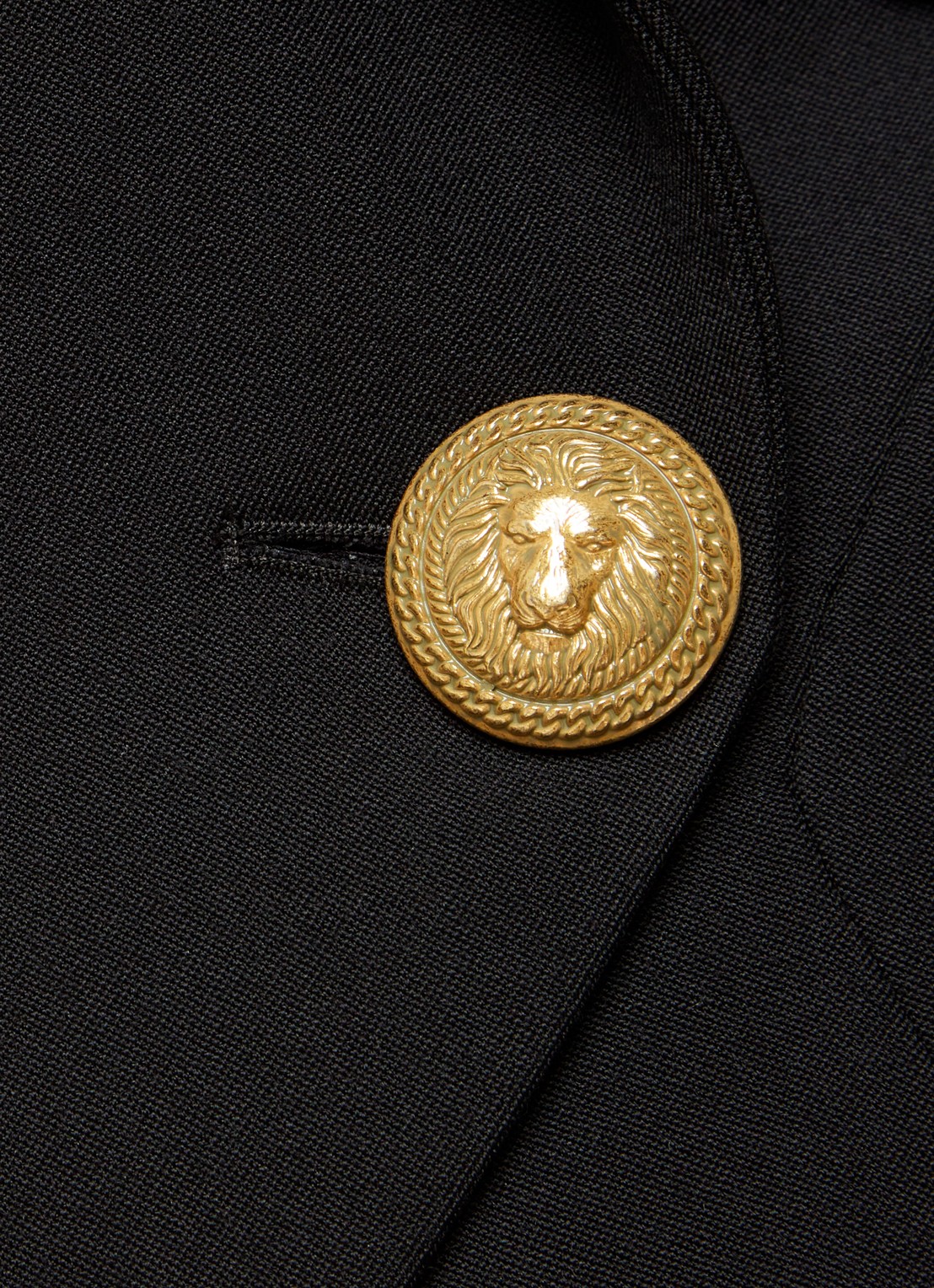 Balmain Double-breasted blazer van scheerwol - detail 4 zwart