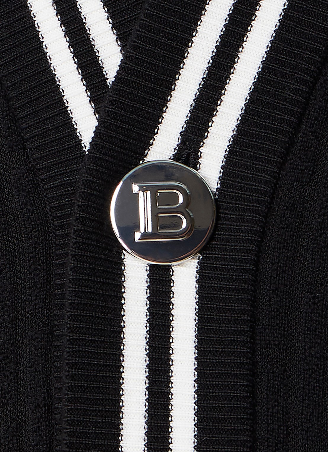Balmain Fijngebreid vest in wolblend  - detail 5 zwart