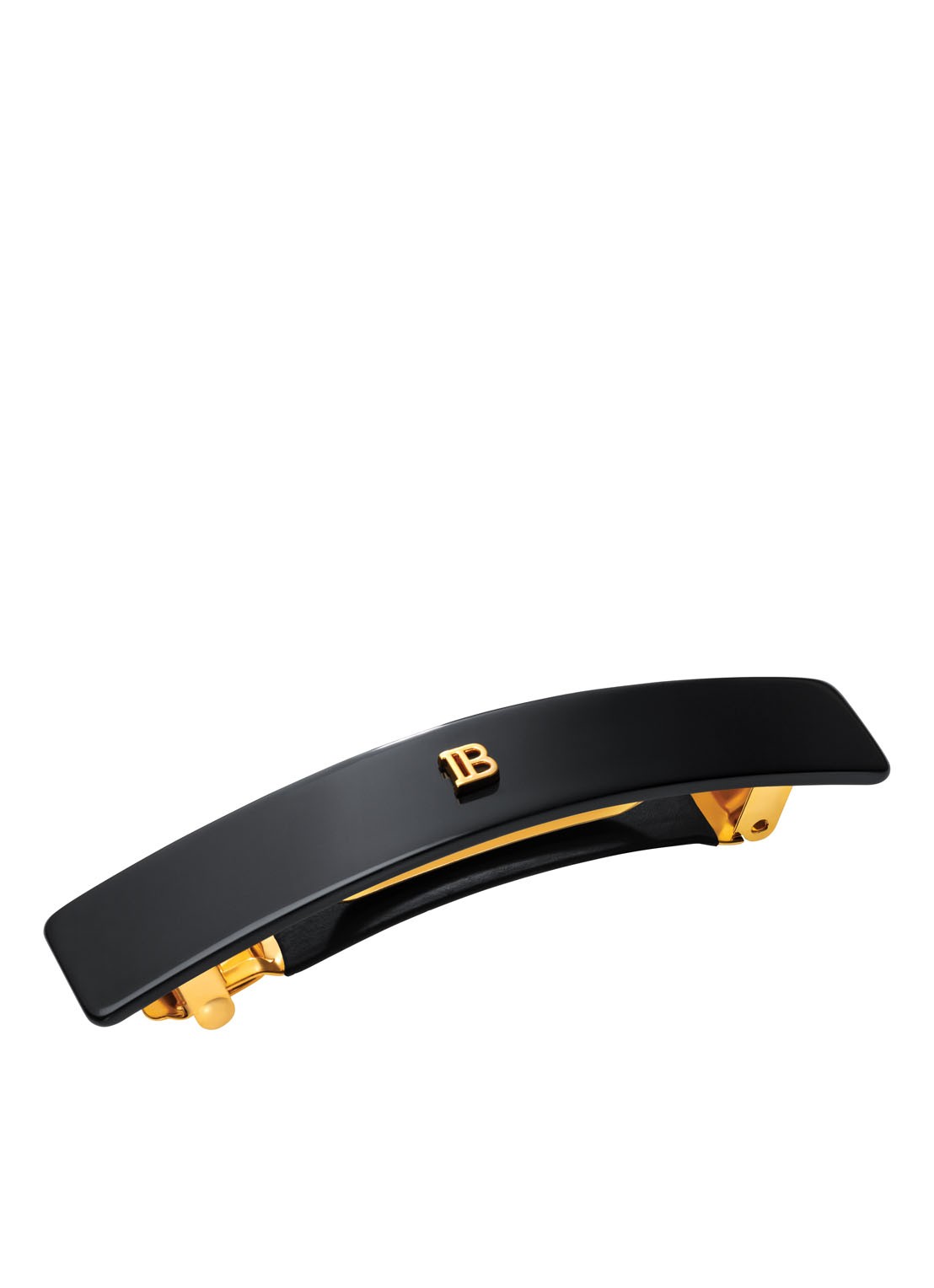 Balmain Hair Cellulose Acetate haarclip medium  - voorkant zwart