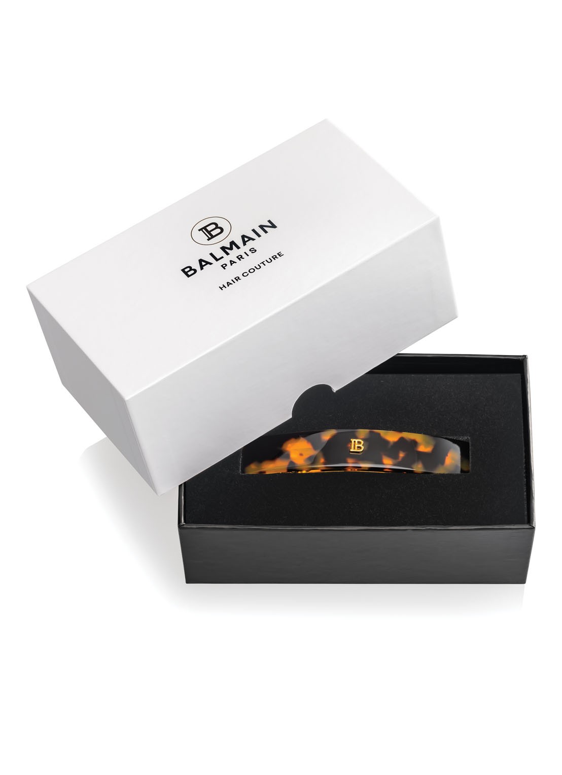 Balmain Hair Cellulose Acetate haarclip medium  - voorkant 2 abrikoos