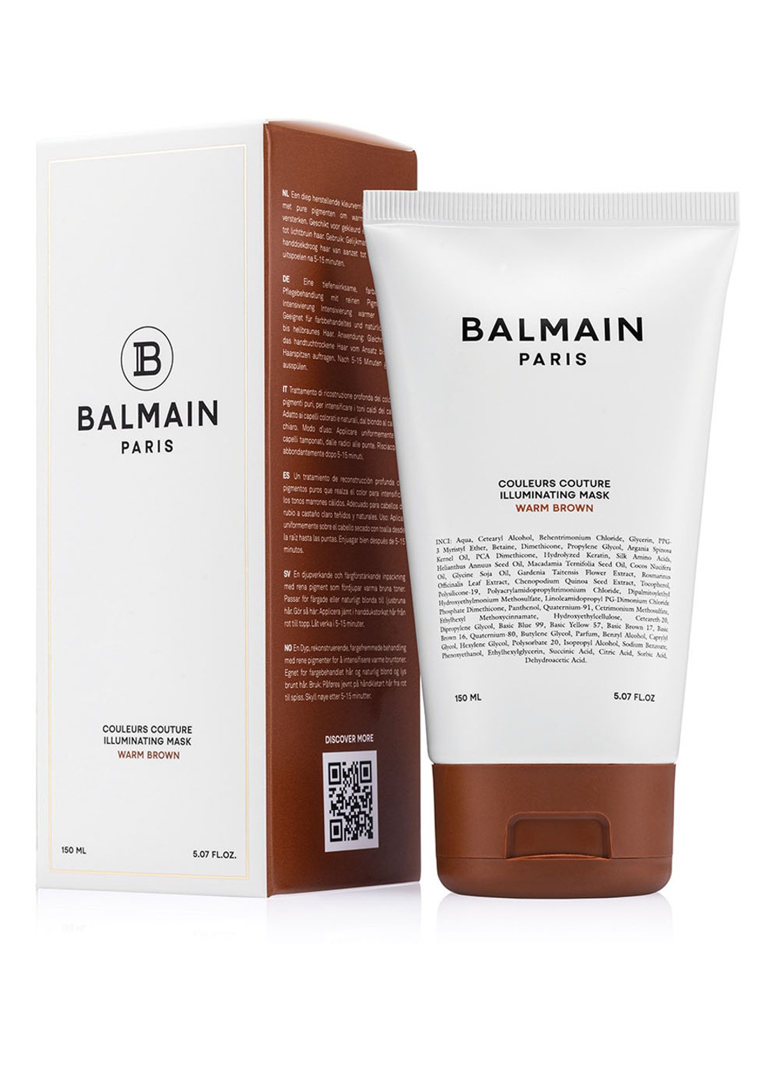 Balmain Hair Illuminating Warm Brown Mask 150 ml - haarmasker - voorkant 2 undefined