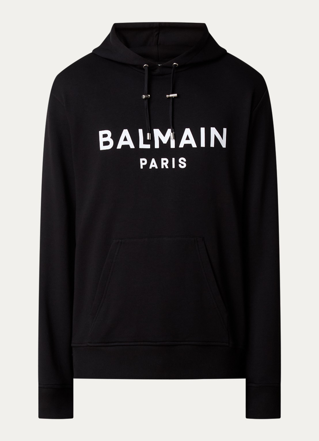 Balmain Hoodie met logoprint - voorkant 5 zwart