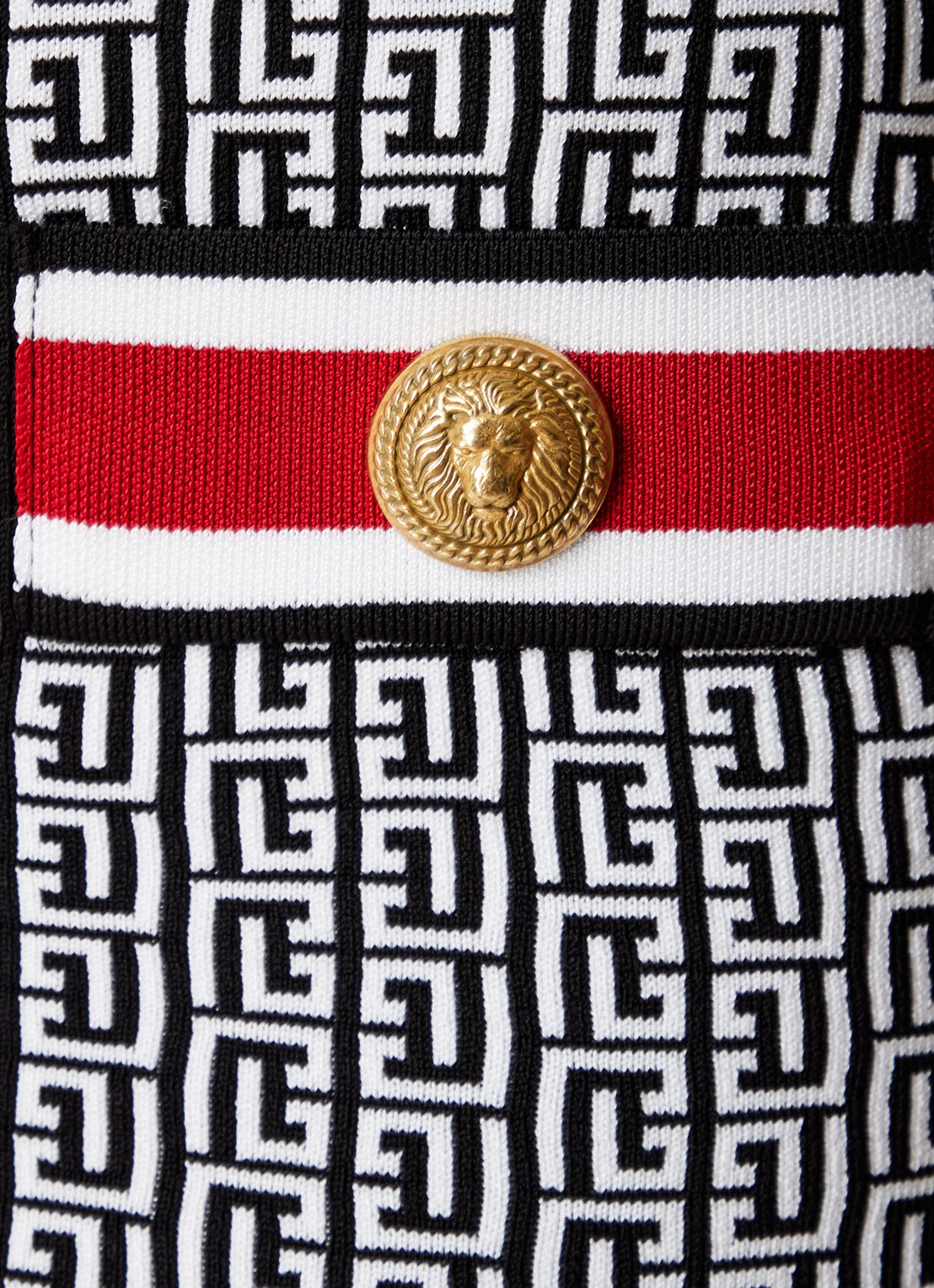 Balmain Minirok met logoprint - detail 3 zwart