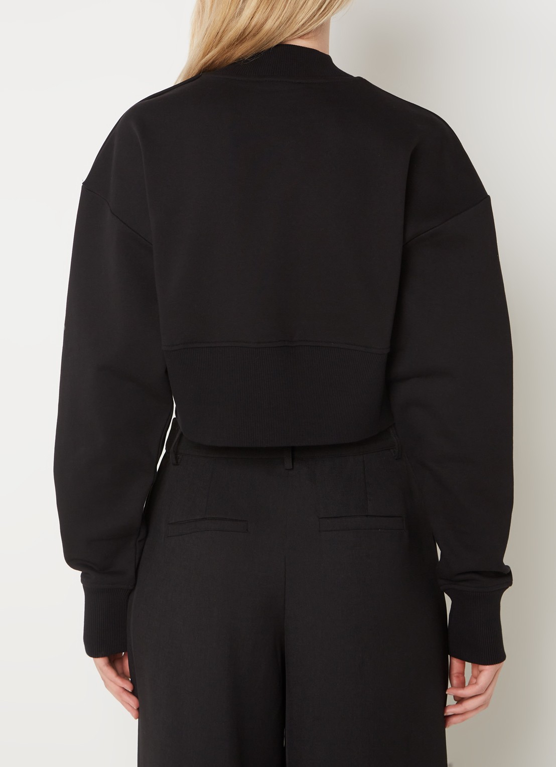 Balmain Sweater met logoprint en sierknopen - achterkant 3 zwart